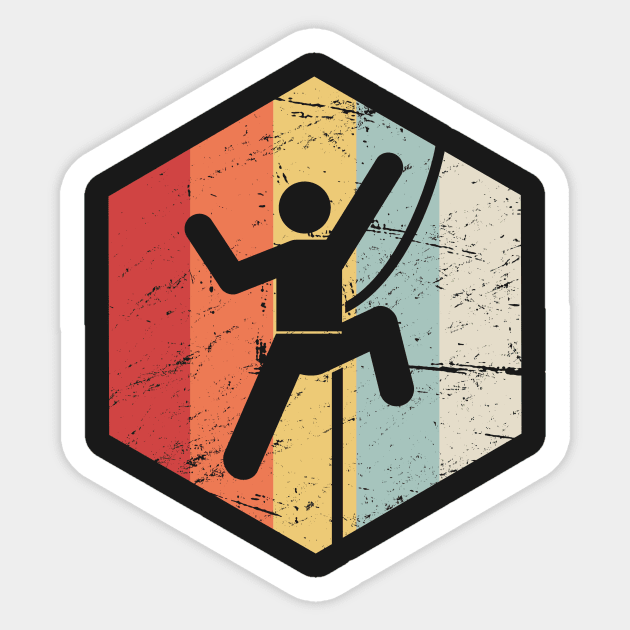 Retro Rock Climbing Icon Sticker by MeatMan